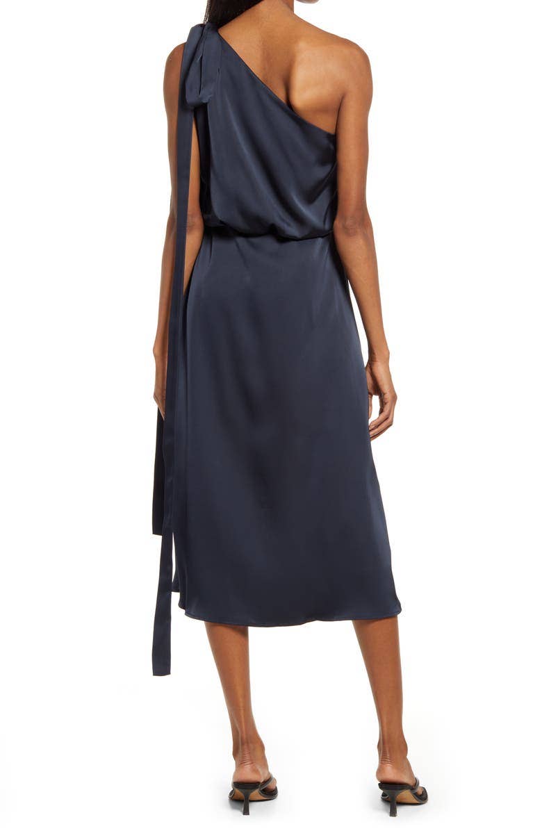 Gemma Asymmetrical Neck Midi Dress