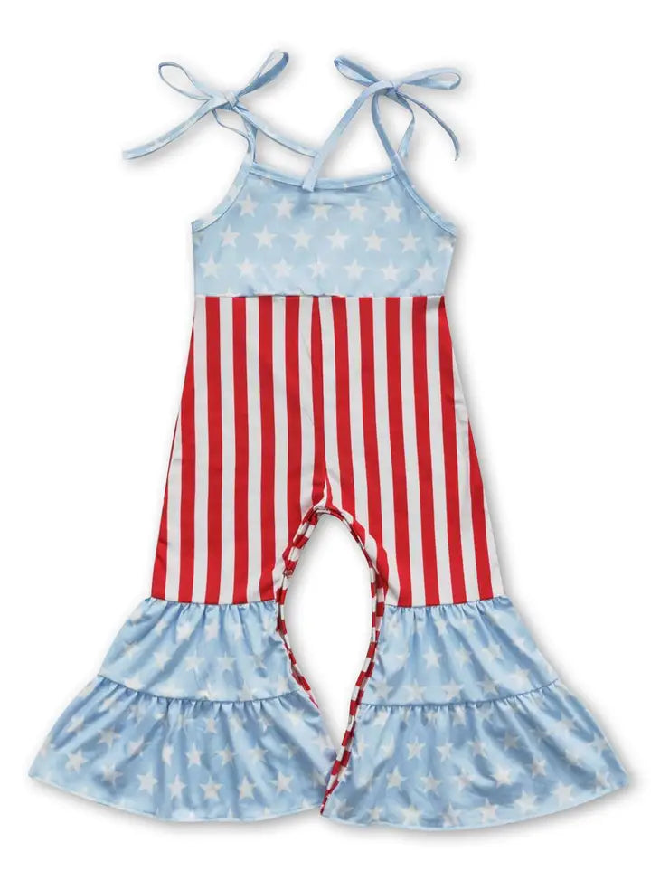 Girls 4th of July Jumpsuit