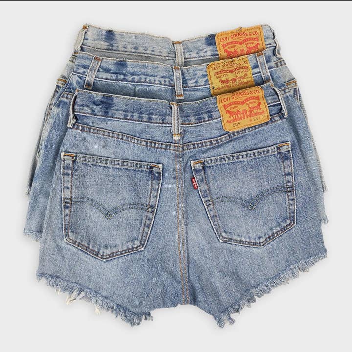 High-Rise Upcycled Levi's Shorts