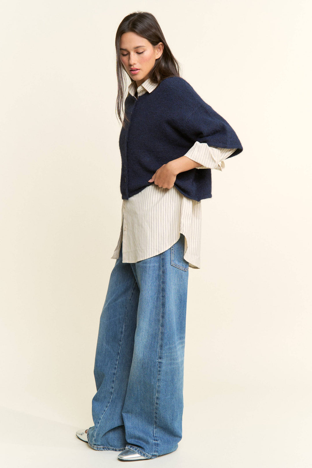 Cropped Boxy Cardigan