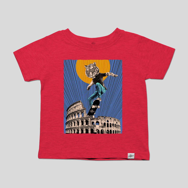 Kids Tiger Skateboarding T-Shirt