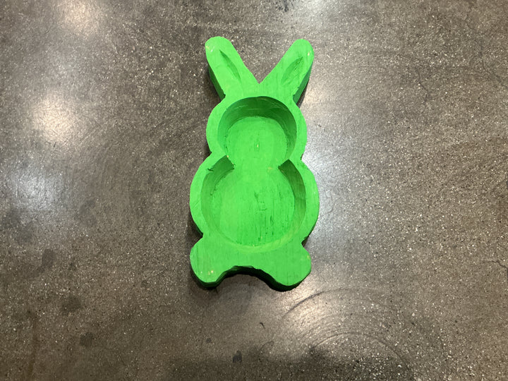Large Wood Bunny Bowl