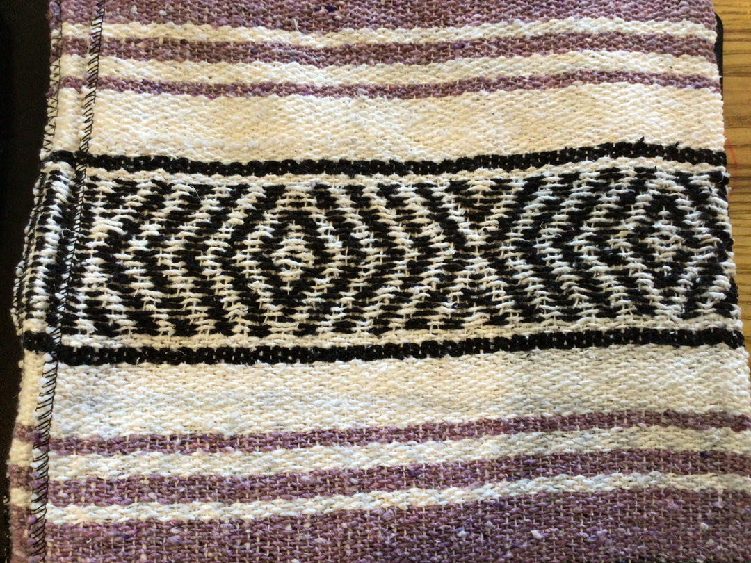 Lilac and Grey Mexican Blanket