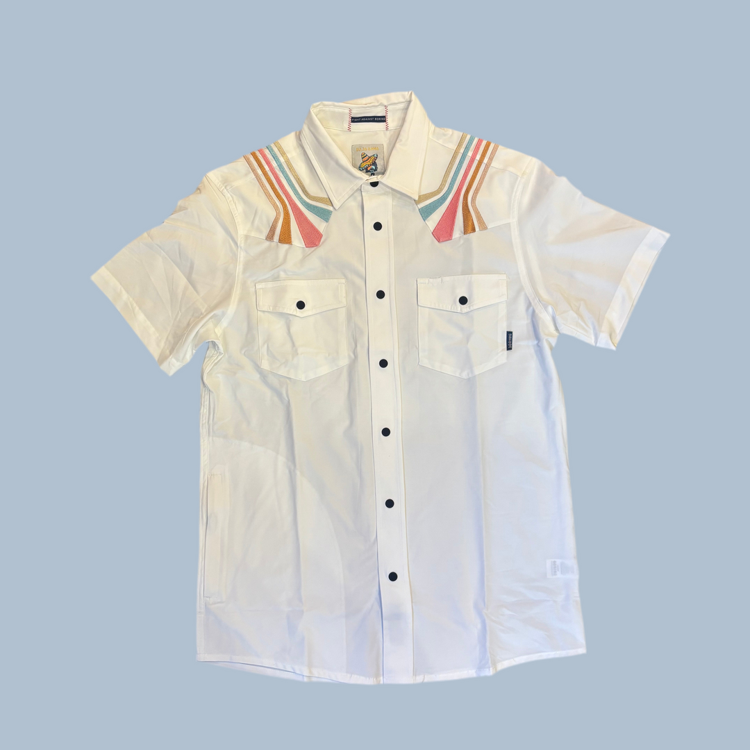Western Retro Cream Front Snap