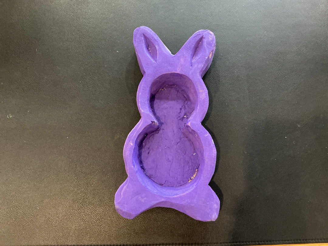 Small Wood Bunny Bowl