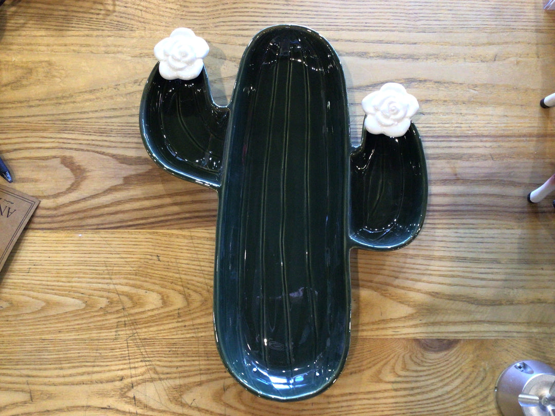 Ceramic Cactus Chip\dip Tray