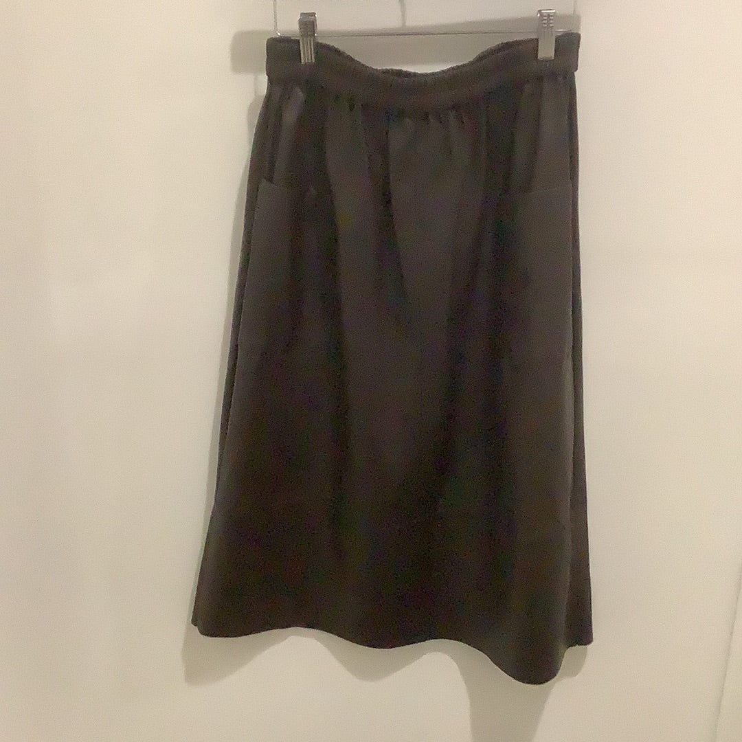 Faux Leather Skirt Brown