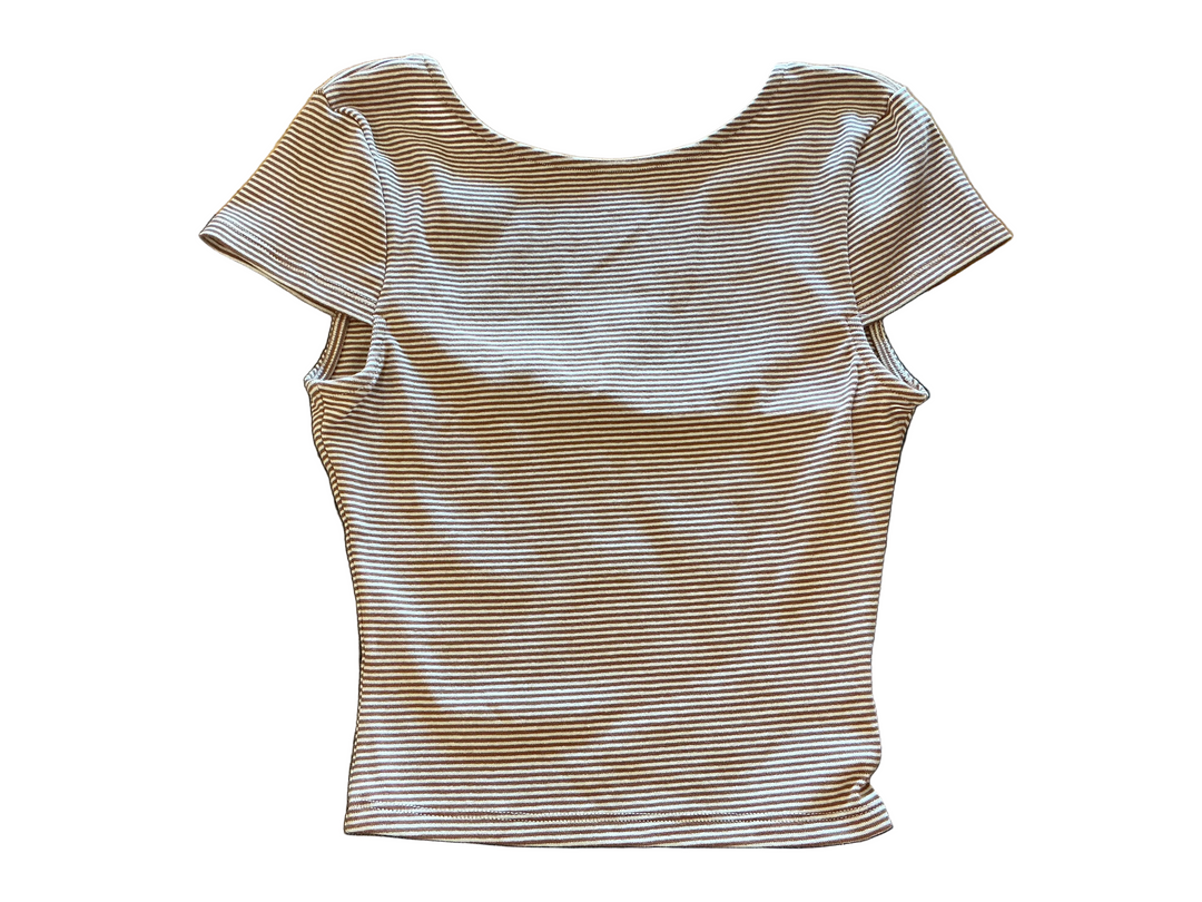 Stripped Low Back Shirt