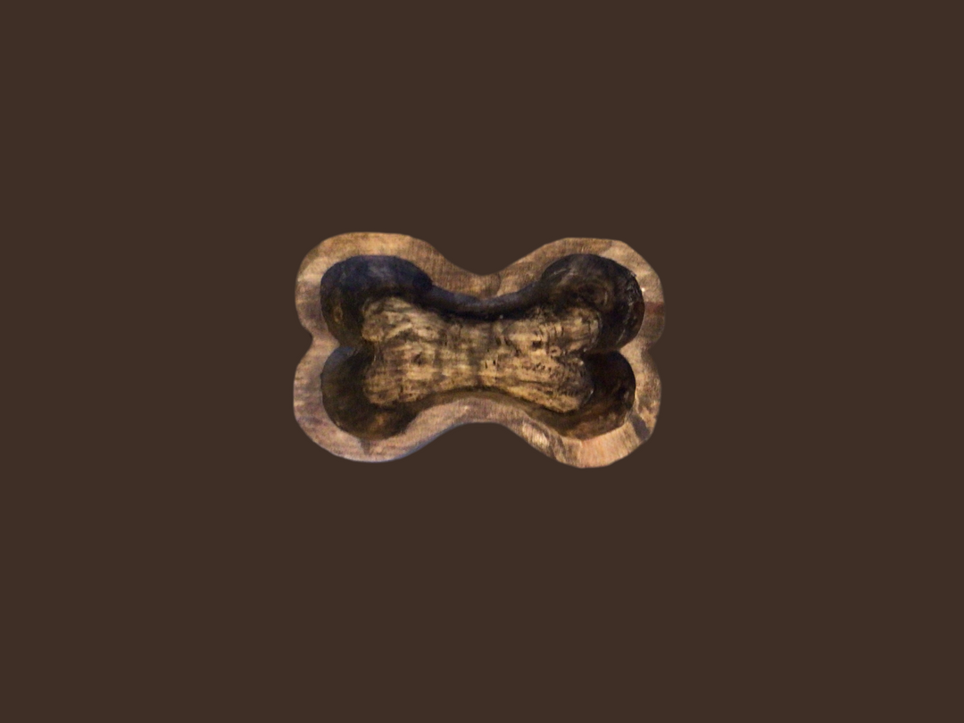 Wooden Bone Bowl