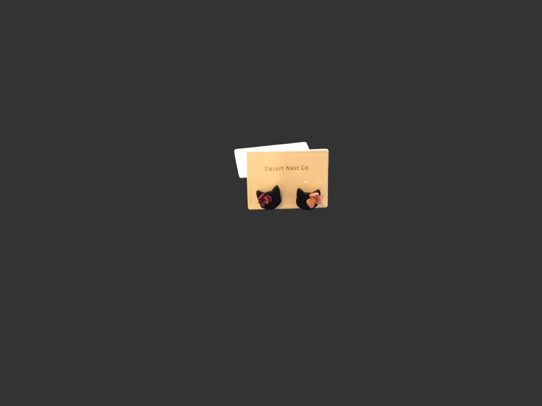 Clay Cat Earrings
