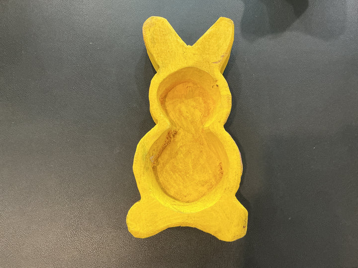 Small Wood Bunny Bowl