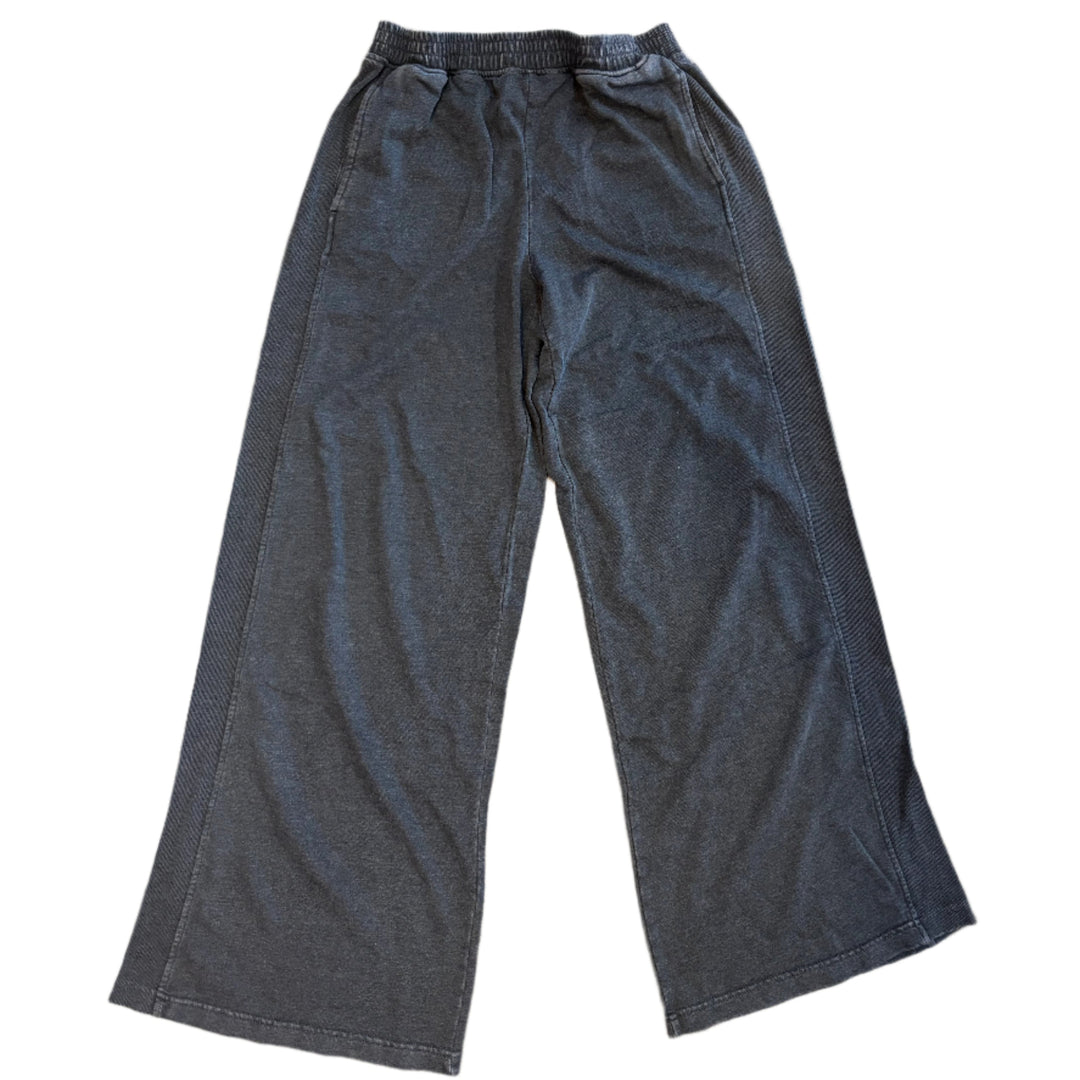 Side Ribbed Wide Leg Pants