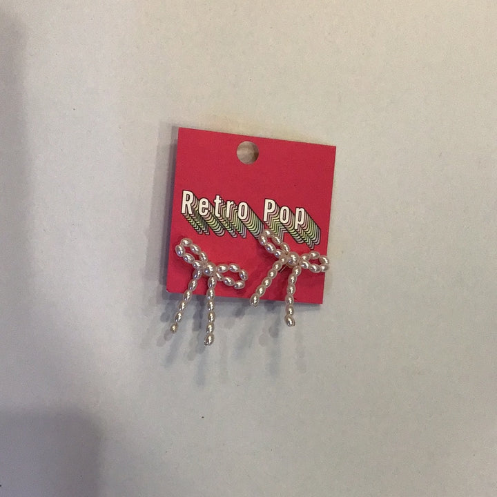 Pearl Bow Earrings
