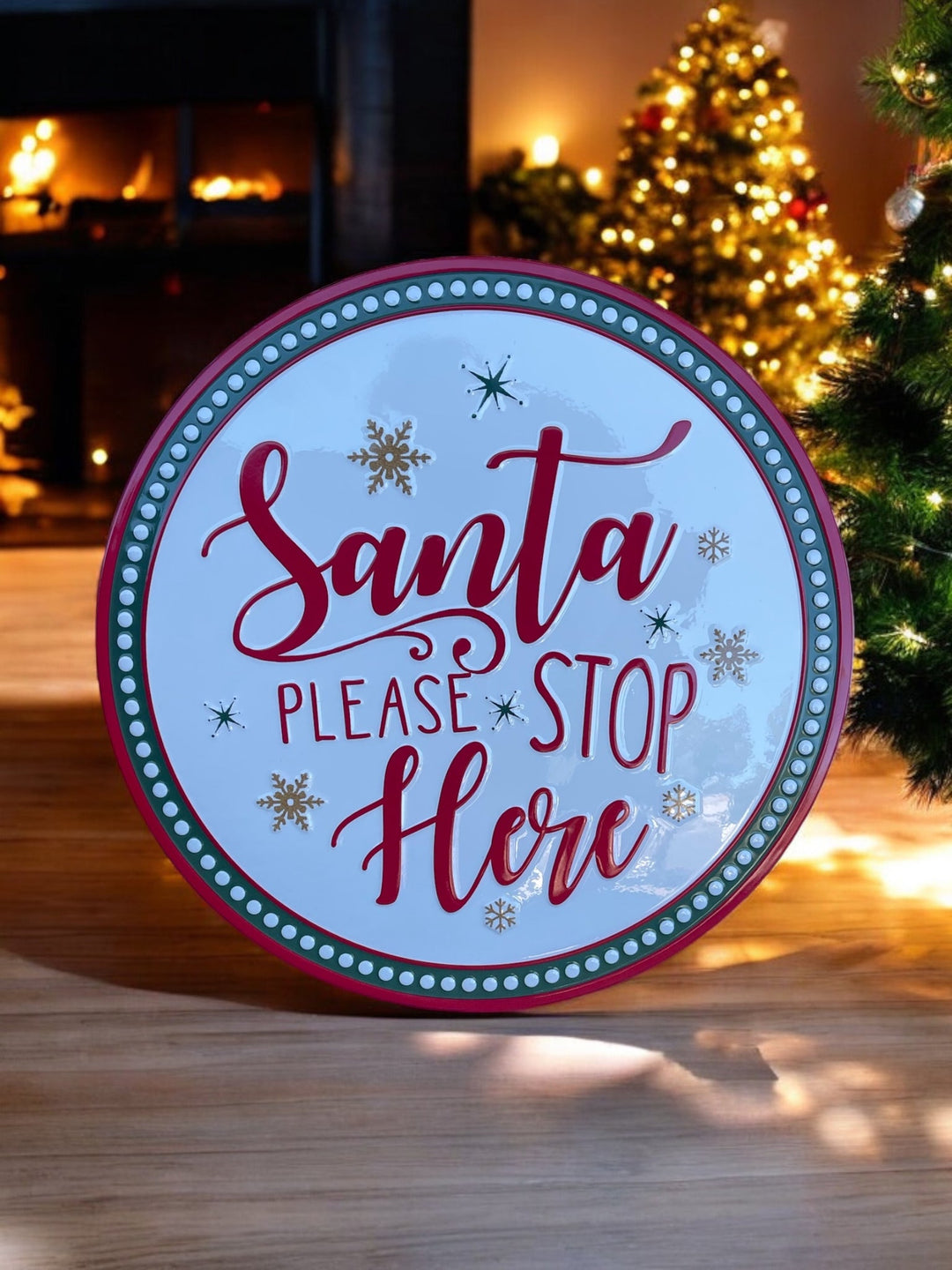 Santa Please Stop Here Sign