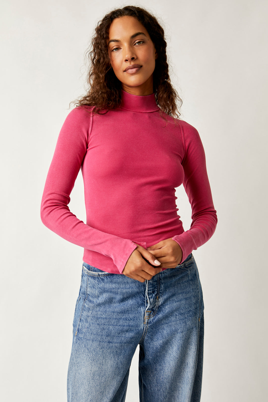 Free People Ribbed Turtle Neck top