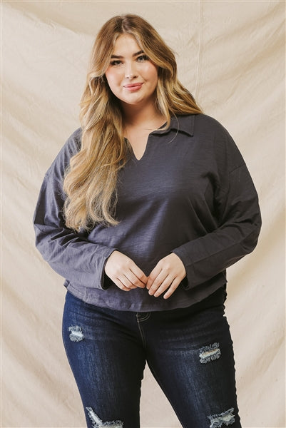 Curvy Collared Top
