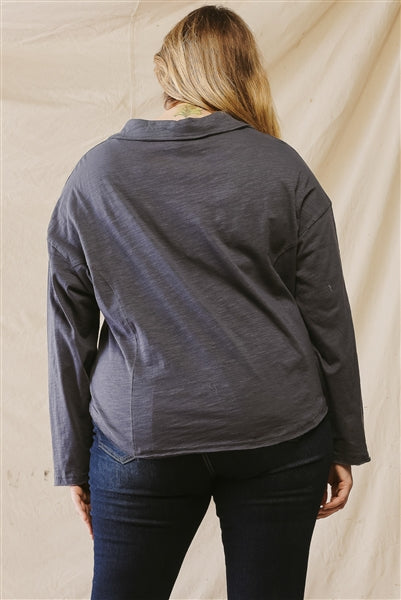 Curvy Collared Top