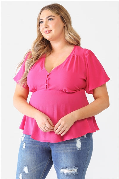 Curvy Tie Flare Top