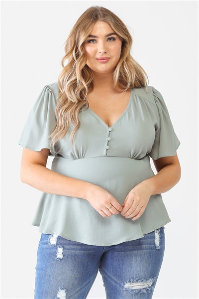 Curvy Tie Flare Top