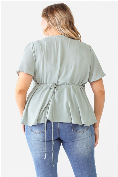 Curvy Tie Flare Top