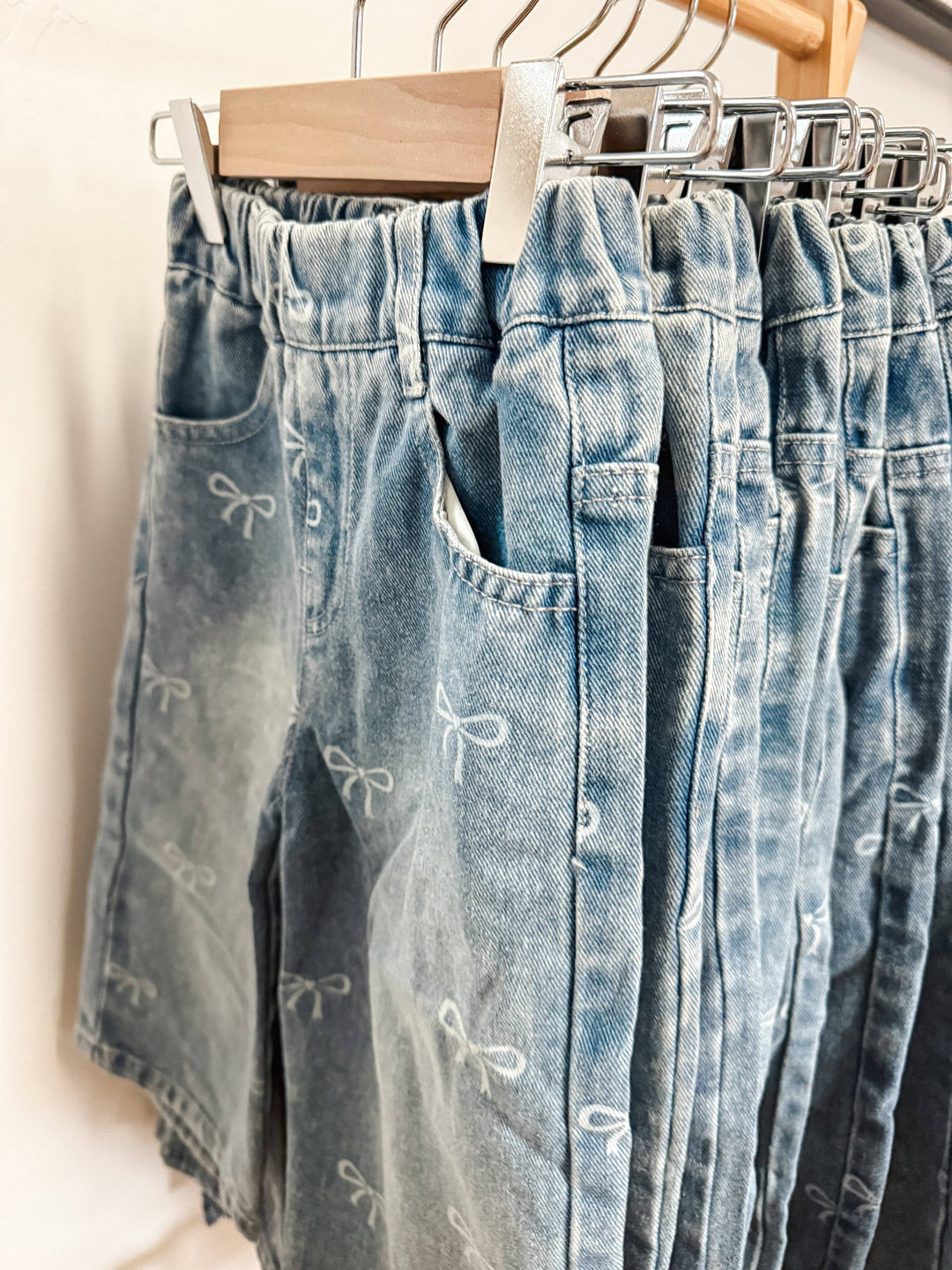 Straight Leg Bow Jeans