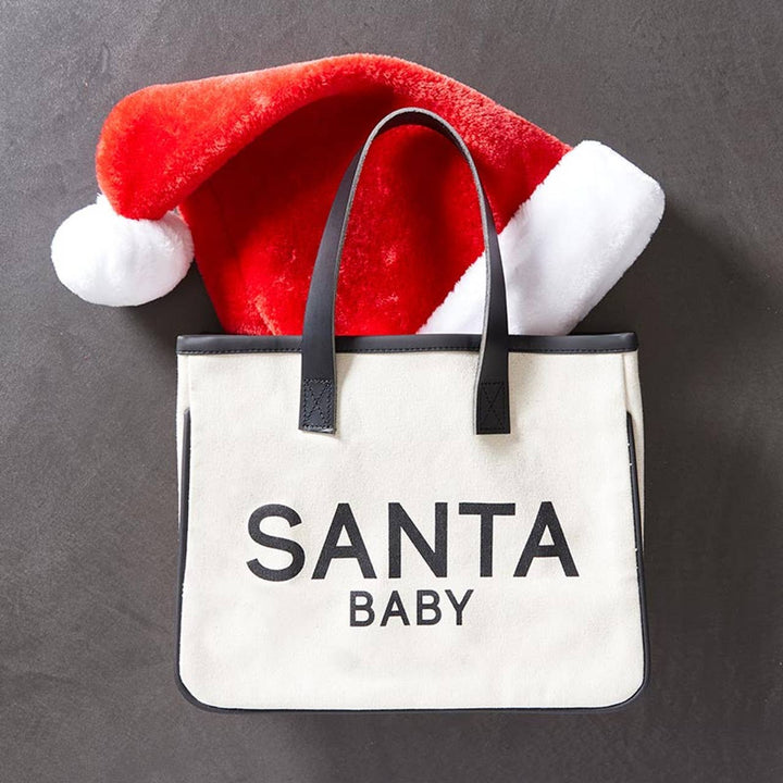 Mini Canvas Tote - Santa Baby