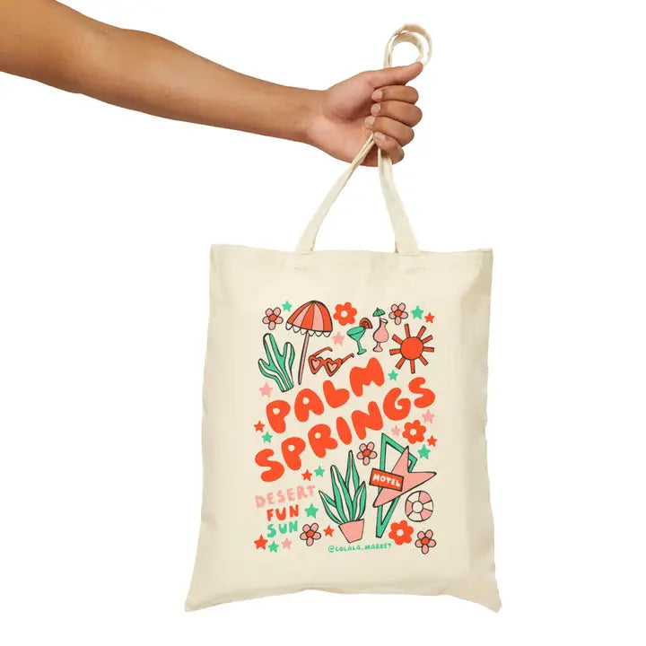 Palm Springs Canvas Tote Bag
