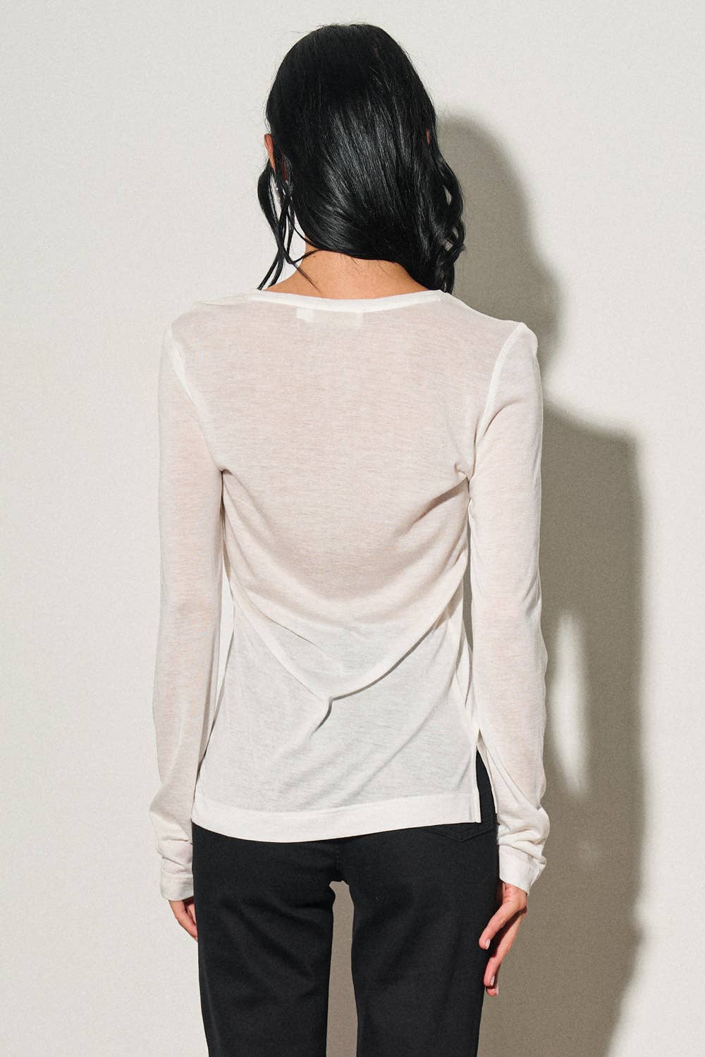 Knit Sheer Basic Top