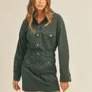 Washed Black Denim Dress