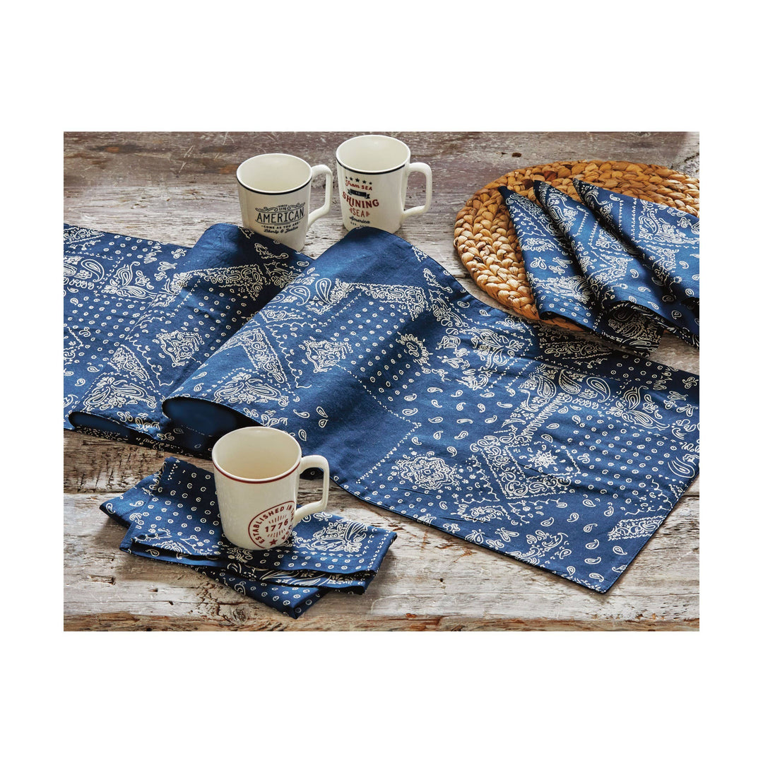 SALE Bandana Napkin Set Of 4 - Blue