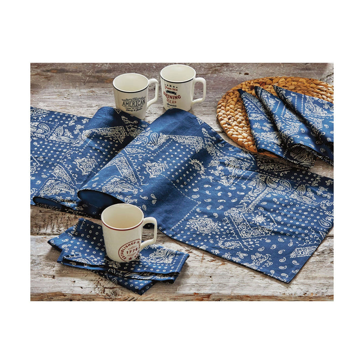 SALE Bandana Napkin Set Of 4 - Blue
