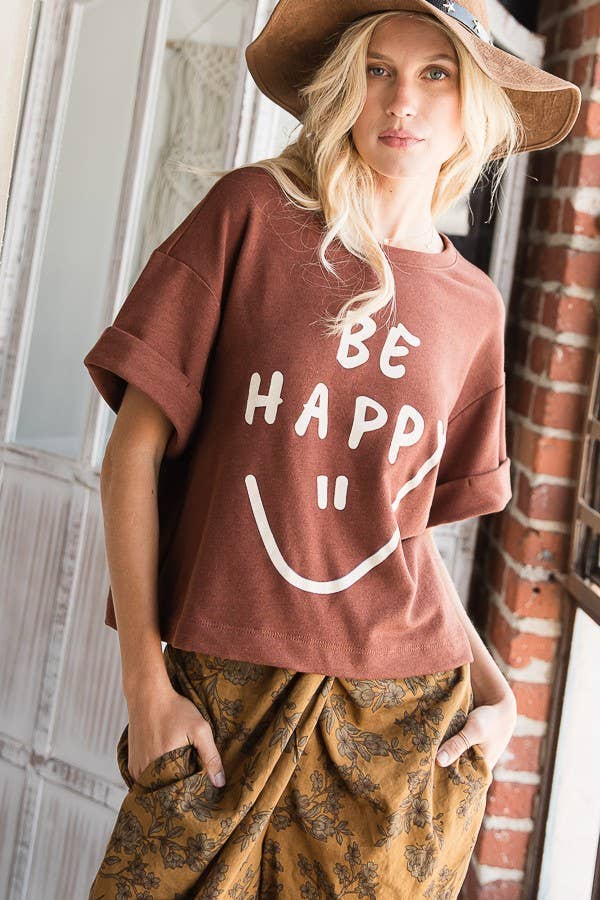 Be Happy Graphic T Shirt