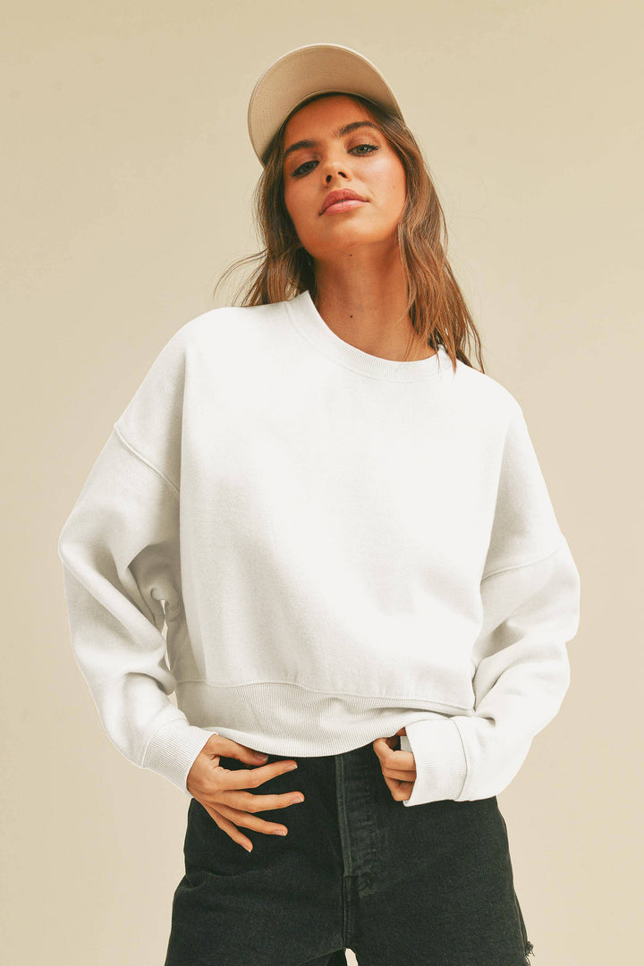 Cropped Long Sleeve Sweatshirt