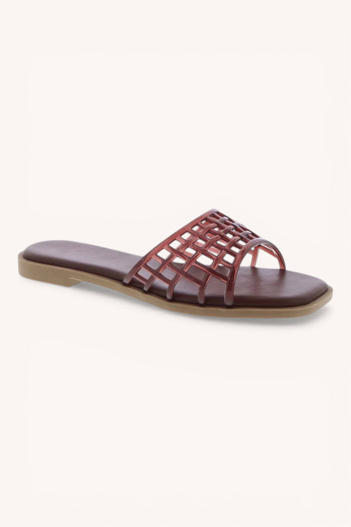 Jelly woven slide Sandals
