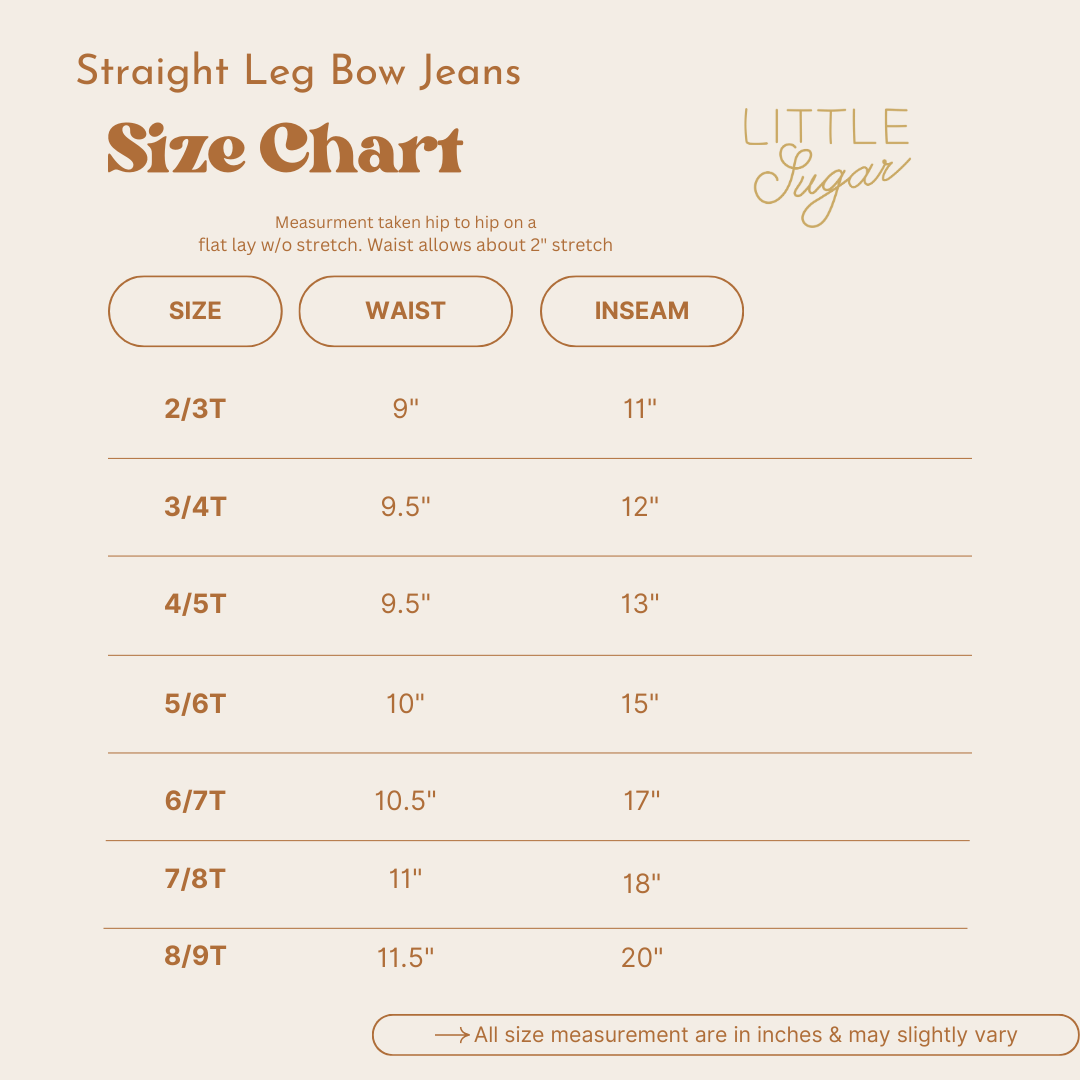 Straight Leg Bow Jeans