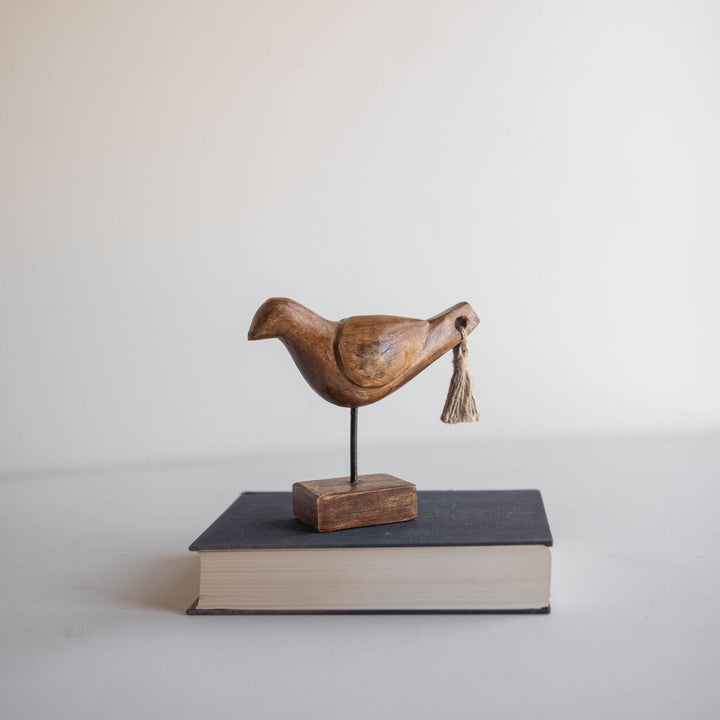 Crockett Wood Bird with Tassel Tail