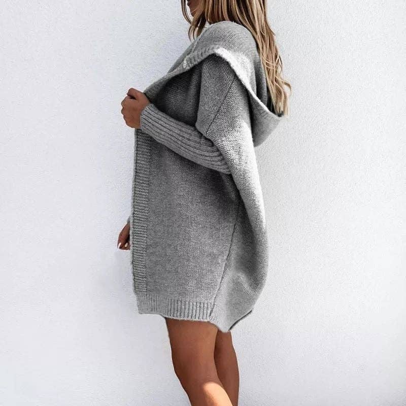 Loose Knit Hoodie Sweater