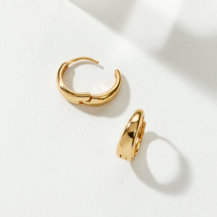 Elevated Huggie Hoop Earring
