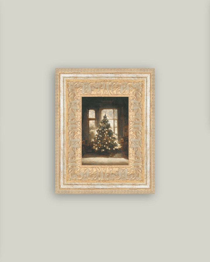 Glowing Christmas Tree Framed Antique