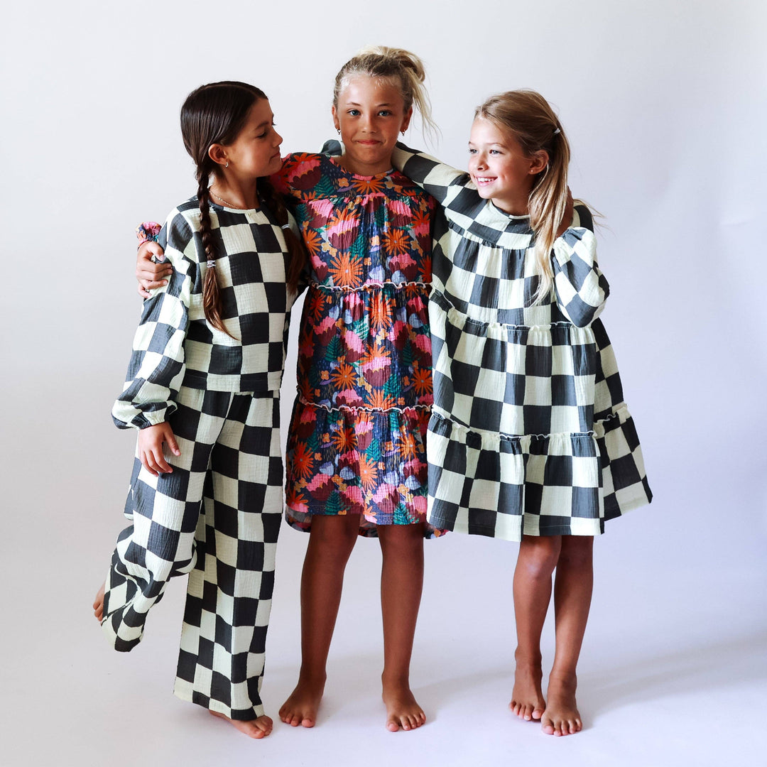 Checkered Clementine Dress