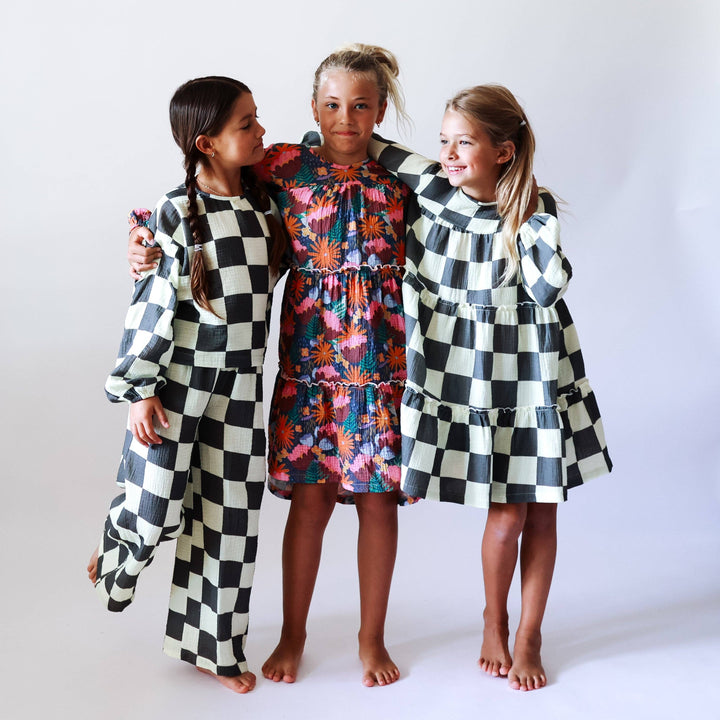 Checkered Clementine Dress
