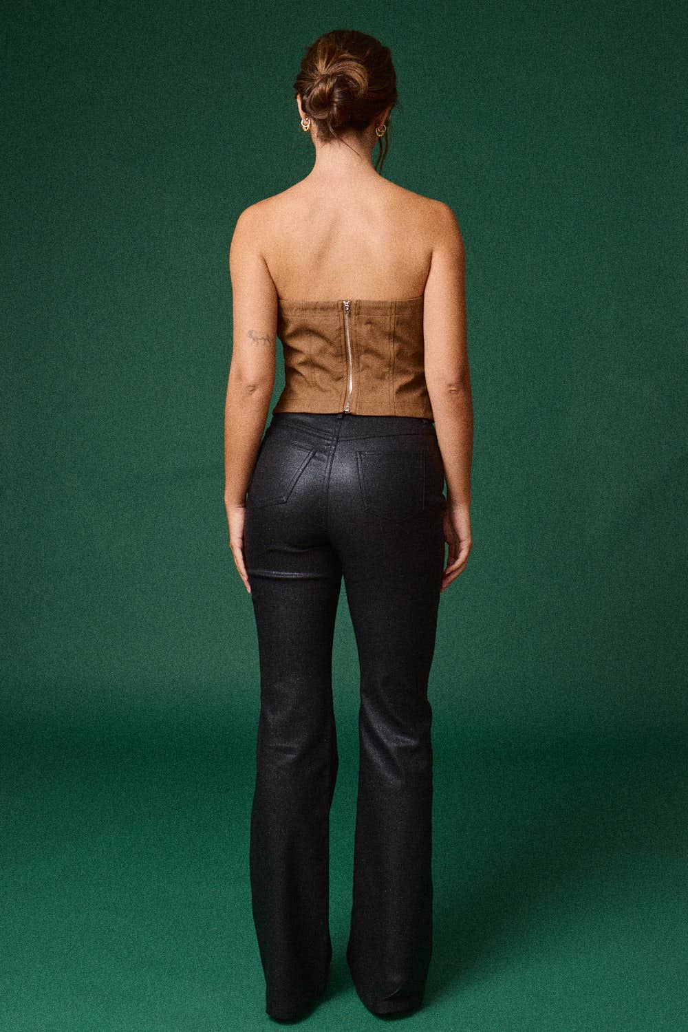 FAUX SUEDE TUBE TOP