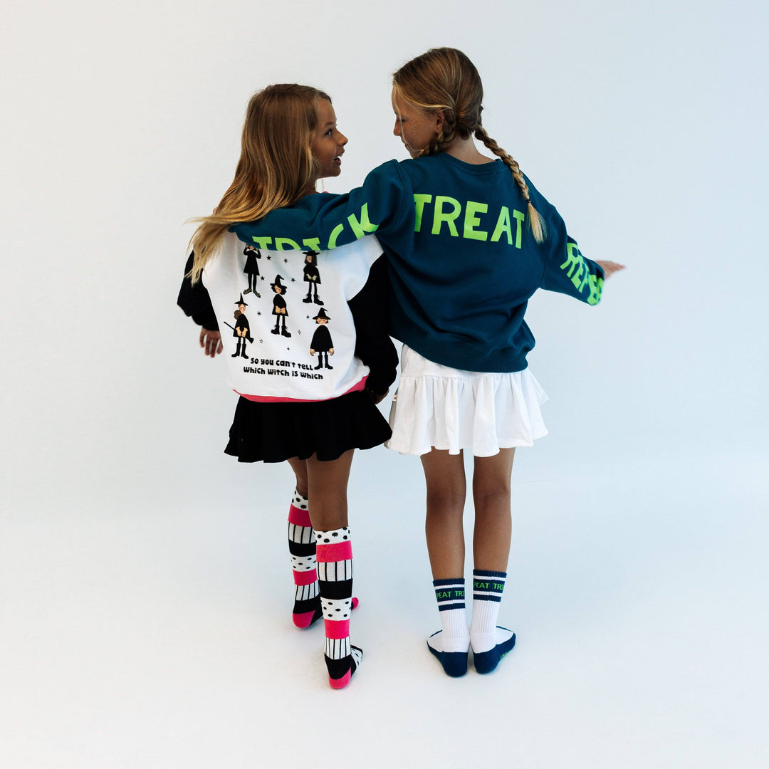 Black\White\Pink knee high socks