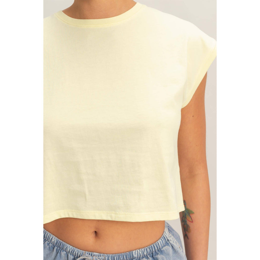 Classic Crew Neck Sleeveless Top