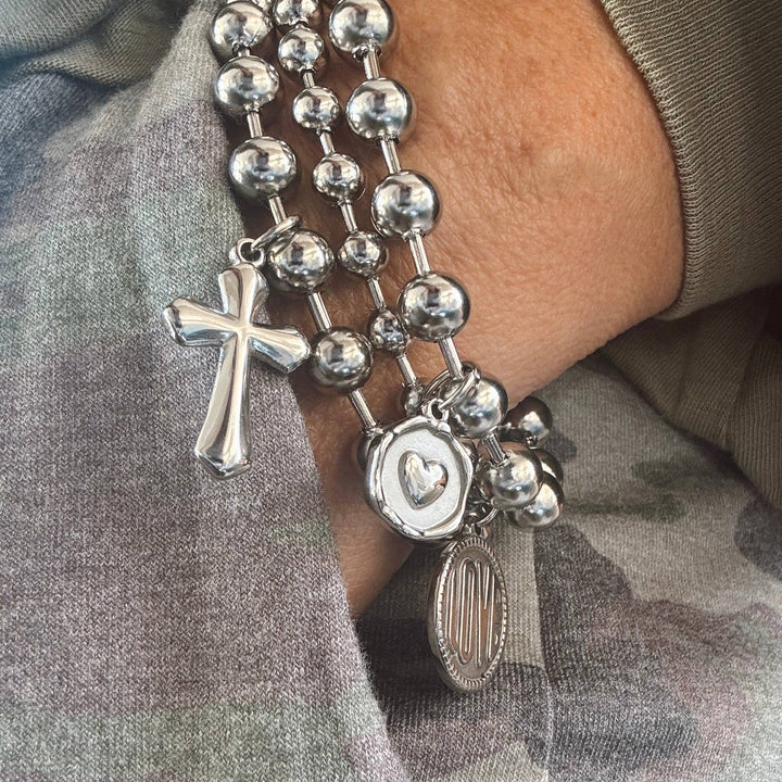 Stainles Steel Cross Bracelet 
