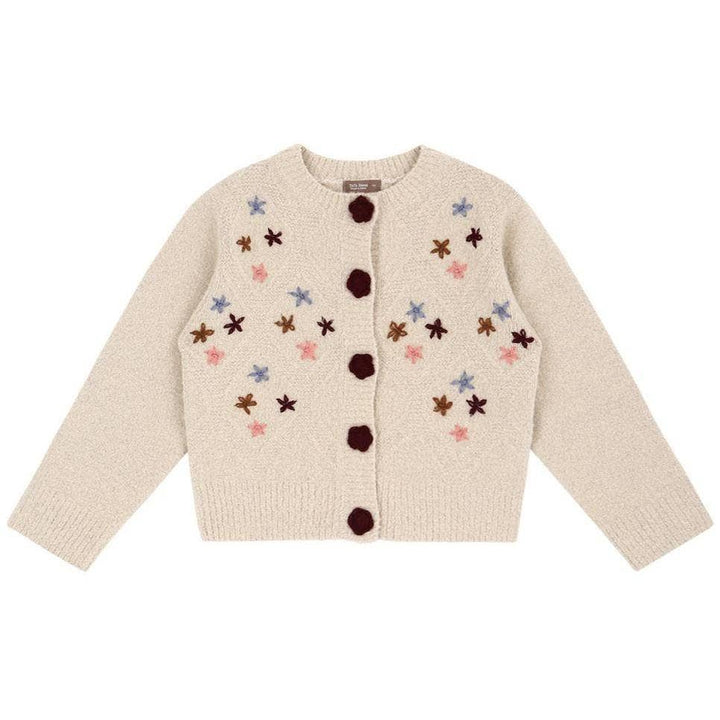 Floras Embroidery Knit Cardigan