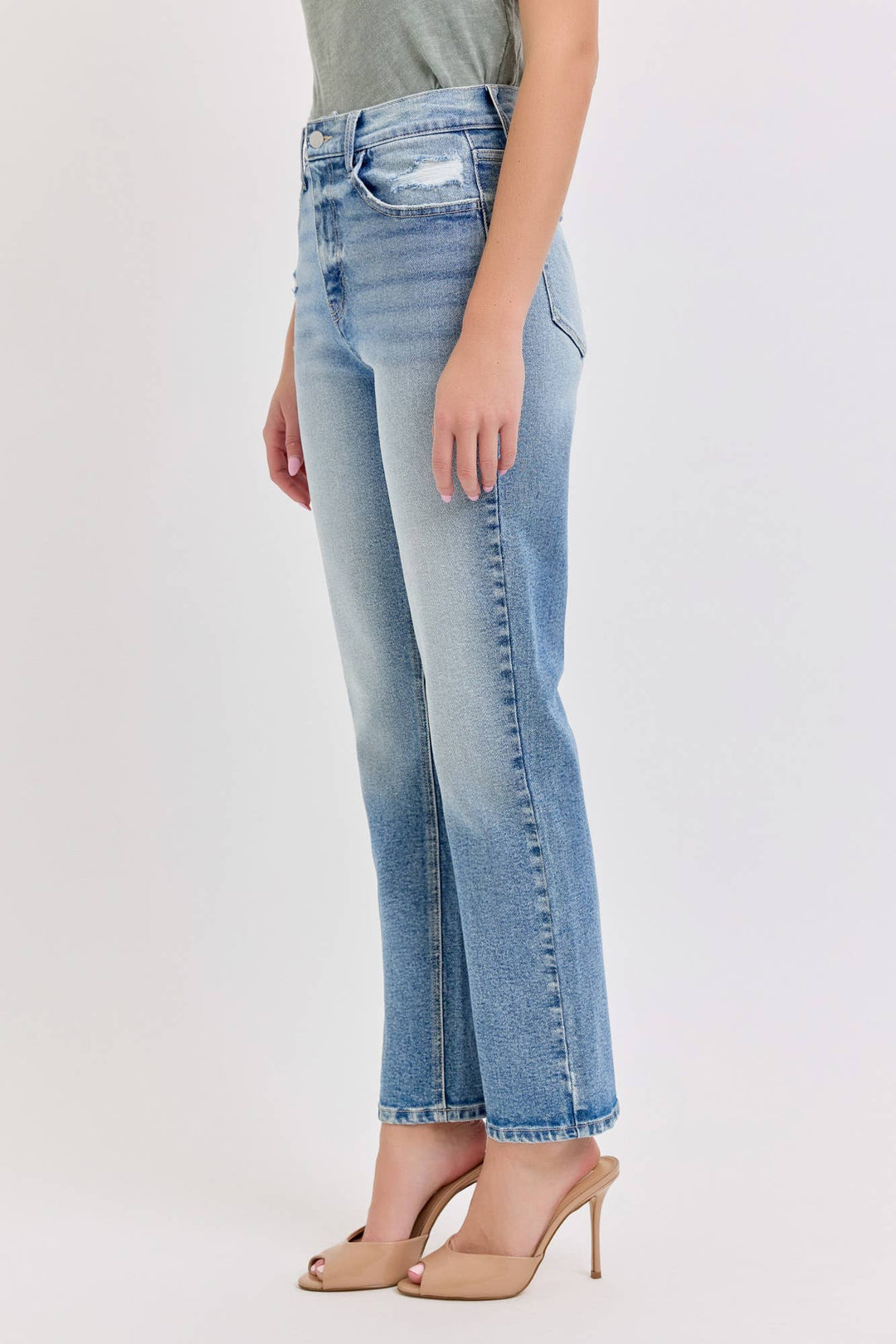 High Rise Straight Jeans