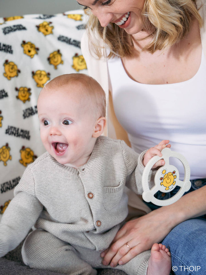 Silicone Teether Ring w Detachable Clip Little Miss Sunshine