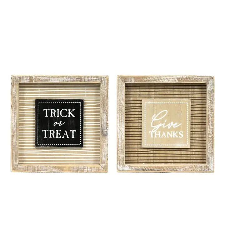 Thanks/Trick Fall Wood Sign