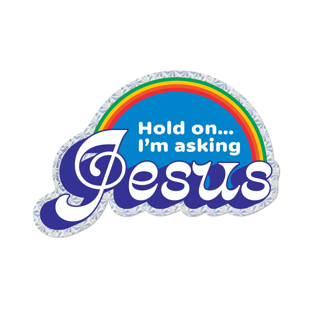 Asking Jesus sticker: Single
